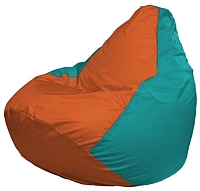 Бескаркасное кресло Flagman Груша Мини Г0.1-223 (оранжевый/бирюзовый) - 