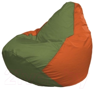 Бескаркасное кресло Flagman Груша Мини Г0.1-227 (оливковый/оранжевый)