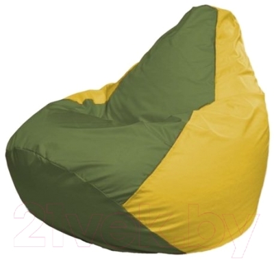 Бескаркасное кресло Flagman Груша Мини Г0.1-228 (оливковый/желтый)