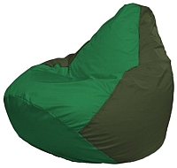 Бескаркасное кресло Flagman Груша Мини Г0.1-236 (зеленый/темно-оливковый) - 