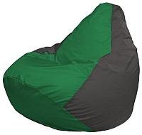 Бескаркасное кресло Flagman Груша Мини Г0.1-238 (зеленый/темно-серый) - 