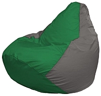 Бескаркасное кресло Flagman Груша Мини Г0.1-239 (зеленый/серый) - 