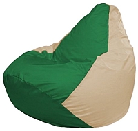 Бескаркасное кресло Flagman Груша Мини Г0.1-240 (зеленый/светло-бежевый) - 