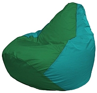 Бескаркасное кресло Flagman Груша Мини Г0.1-243 (зеленый/бирюзовый) - 