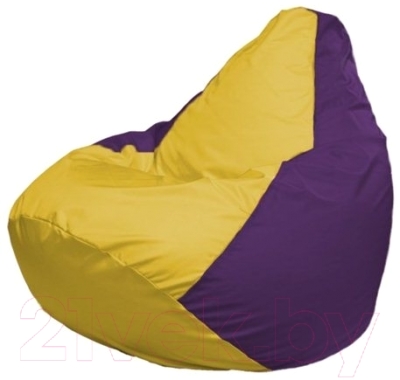 Бескаркасное кресло Flagman Груша Мини Г0.1-247 (желтый/фиолетовый)