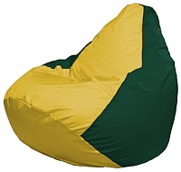 Бескаркасное кресло Flagman Груша Мини Г0.1-251 (желтый/темно-зеленый) - 