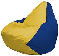 Бескаркасное кресло Flagman Груша Мини Г0.1-254 (желтый/синий) - 
