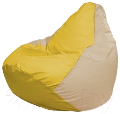 Бескаркасное кресло Flagman Груша Мини Г0.1-255 (желтый/светло-бежевый)