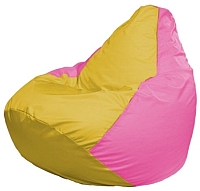 Бескаркасное кресло Flagman Груша Мини Г0.1-257 (желтый/розовый) - 