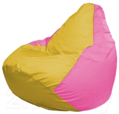 Бескаркасное кресло Flagman Груша Мини Г0.1-257 (желтый/розовый)