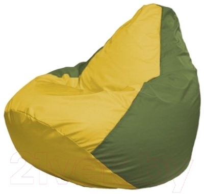Бескаркасное кресло Flagman Груша Мини Г0.1-259 (желтый/оливковый)
