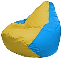 Бескаркасное кресло Flagman Груша Мини Г0.1-263 (желтый/голубой) - 