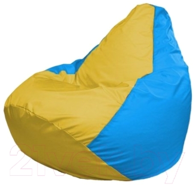 Бескаркасное кресло Flagman Груша Мини Г0.1-263 (желтый/голубой)