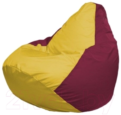 Бескаркасное кресло Flagman Груша Мини Г0.1-265 (желтый/бордовый)