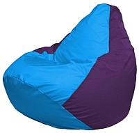 Бескаркасное кресло Flagman Груша Мини Г0.1-269 (голубой/фиолетовый) - 