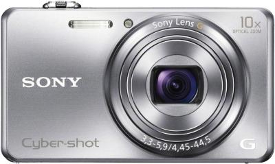 Компактный фотоаппарат Sony Cyber-shot DSC-WX200 Silver - вид спереди