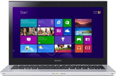 Ноутбук Sony VAIO SV-T1313Z1R/S - фронтальный вид