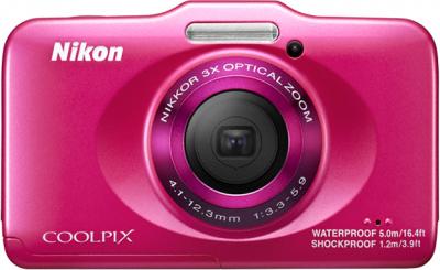 Компактный фотоаппарат Nikon Coolpix S31 Pink - вид спереди