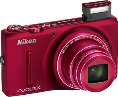 Компактный фотоаппарат Nikon Coolpix S9400 Red - общий вид