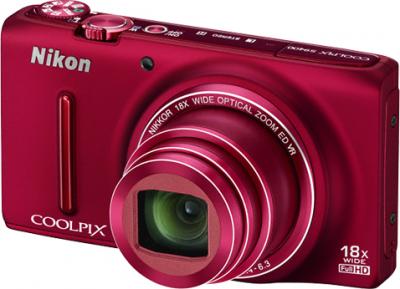Компактный фотоаппарат Nikon Coolpix S9400 Red - общий вид