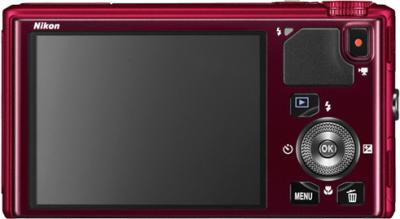 Компактный фотоаппарат Nikon Coolpix S9400 Red - вид сзади