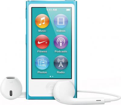 MP3-плеер Apple iPod nano 16Gb MD477QB/A (синий) - вид спереди