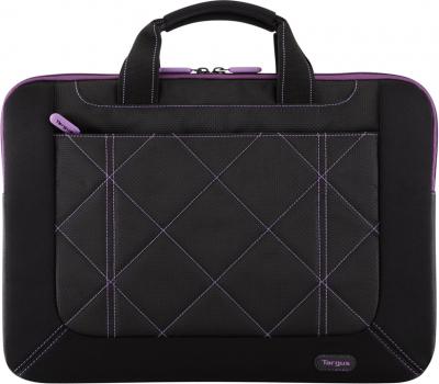 Сумка для ноутбука Targus Pulse Black-Purple (TSS57401EU-50) - фронтальный вид