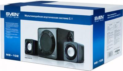 Мультимедиа акустика Sven MS-102 (черный) - упаковка