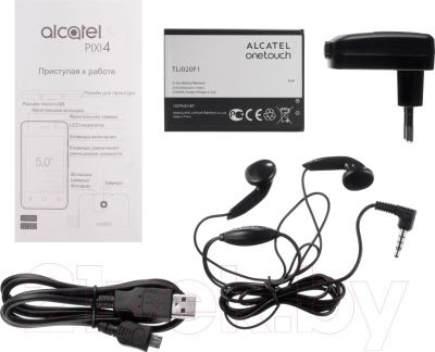 Смартфон Alcatel One Touch Pixi 4(5) / 5010D (черный/голубой)