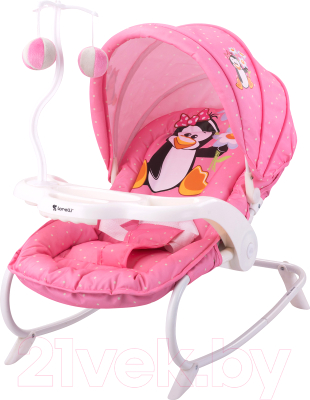Детский шезлонг Lorelli Dream Time Pink Penguin (10110061620)