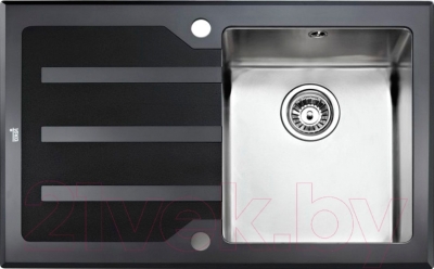 Мойка кухонная Teka Lux 1B 1D 78 / 12129007 (черный)