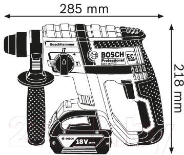 Профессиональный перфоратор Bosch GBH 18 V-EC Professional (0.611.904.00B)