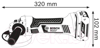 Профессиональная угловая шлифмашина Bosch GWS 18-125 V-LI Professional (0.601.93A.307)