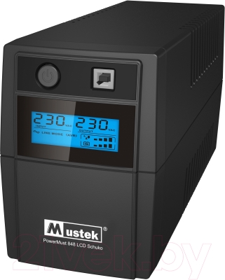ИБП Mustek PowerMust 848 LCD (850VA), Schuko (98-LIC-L0848)