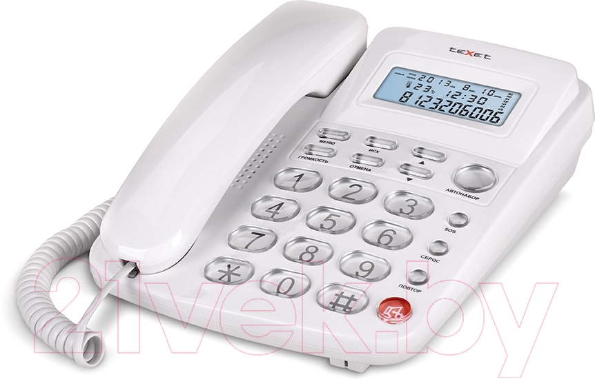 Проводной телефон Texet TX-250 (белый)
