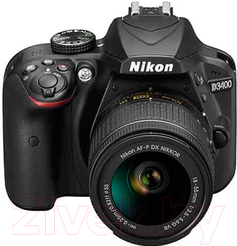 Зеркальный фотоаппарат Nikon D3400 18-55mm VR (черный)