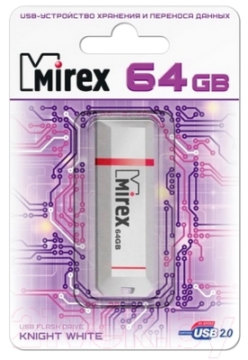 Usb flash накопитель Mirex Knight White 64GB / 13600-FMUKWH64