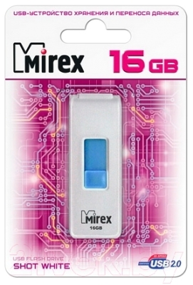 Usb flash накопитель Mirex Shot White 16GB / (13600-FMUWST16)