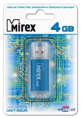 Usb flash накопитель Mirex Unit Aqua 4GB (13600-FMUAQU04)