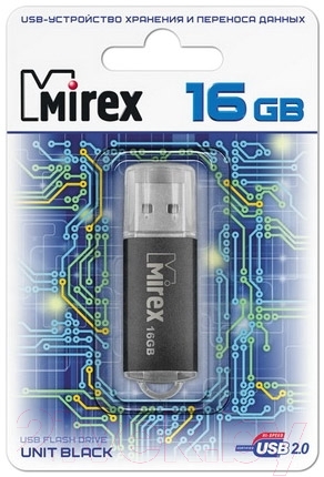 USB flash накопитель Mirex Unit Black 16GB (13600-FMUUND16) — фото 3