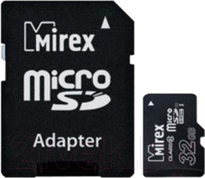 Карта памяти Mirex microSDHC 32GB class 10 (13613-ADSUHS32)