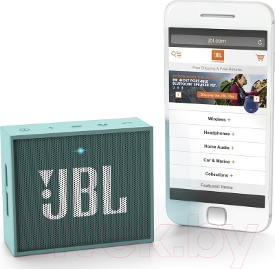 Портативная колонка JBL Go (изумрудный)