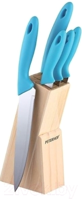 Набор ножей Peterhof PH-22408 (синий)