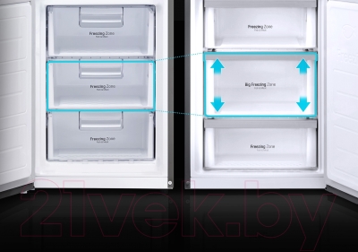 Холодильник с морозильником LG GW-B489SEFZ