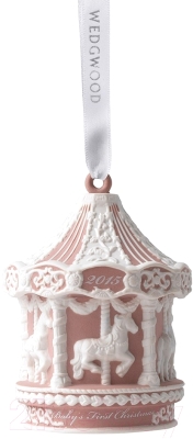Елочная игрушка Wedgwood Christmas 2015 "Baby's First Carousel Pink"