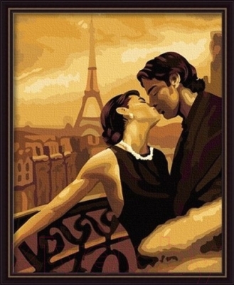 Картина по номерам Menglei Поцелуй в Париже (MG045)