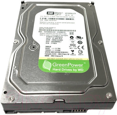 Жесткий диск Western Digital AV-GP 500GB (WD5000AUDX)