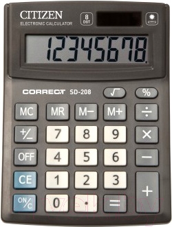 Калькулятор Citizen Correct SD-208