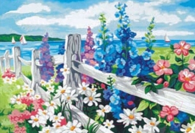 Картина по номерам Menglei Цветочная изгородь (MG184)