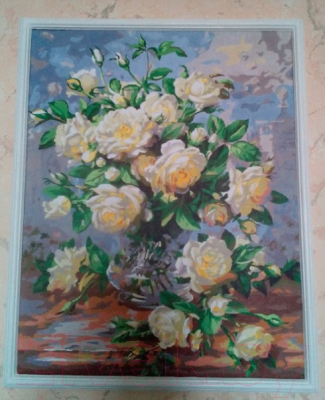 Картина по номерам Picasso Букет белых роз (PC4050022)